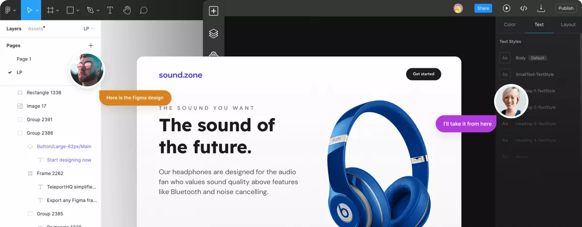 Design to code footer image